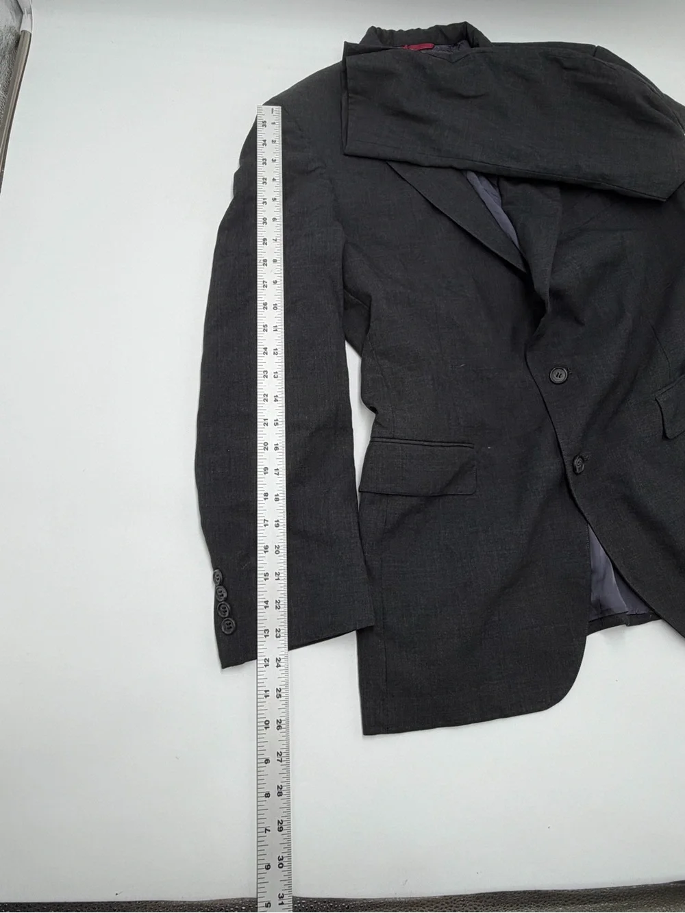 J.S. A. Bank Executive Collection Gray Wool Blend Sport Coat Blazer Appr 42R USA
